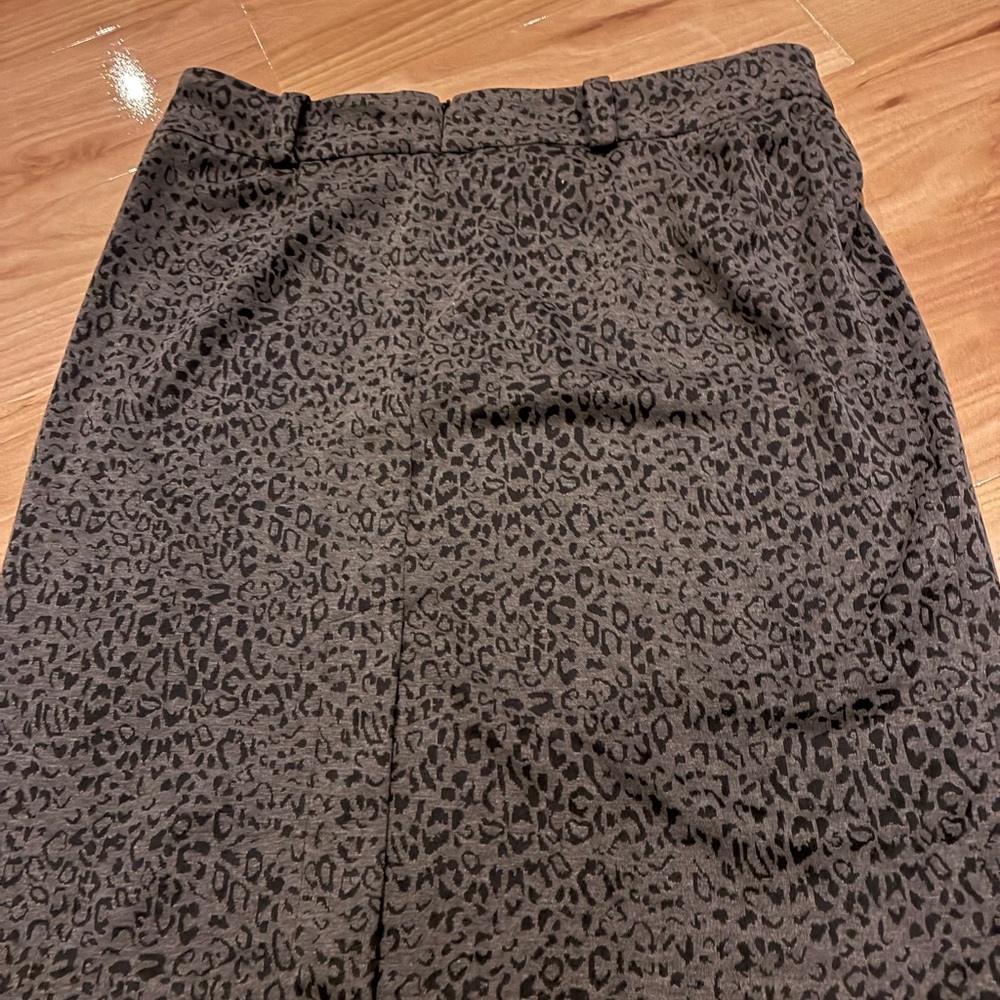 George Black and Gray Animal Print Skirt
